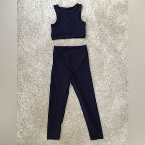 ZELLA Kids Elevate Sports Bra & Crossover Leggings Set | Blue | Size XS 5/6